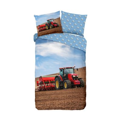 Muller Textiel Flanel Kids Tractor Dekbedovertrek Multi 140 x 200 / 220 cm