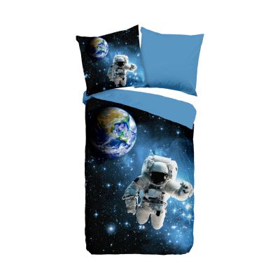 Muller Textiel Astronaut Dekbedovertrek Blue 140 x 200 cm