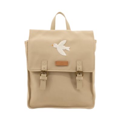 Nanami Bird Puffed Backpack - Natural
