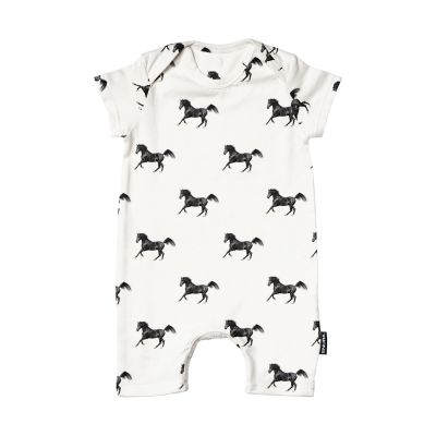 Snurk Black Horses Jumpsuit Korte Mouw
