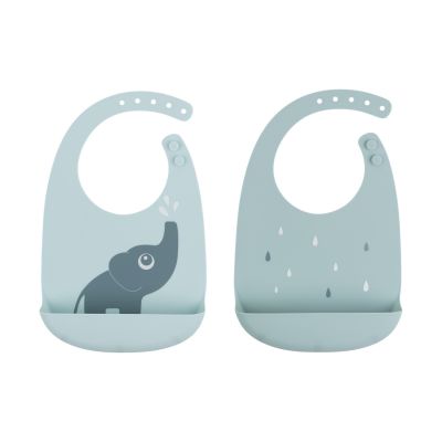 Done by Deer Elphee Bib Blue 2 Pieces