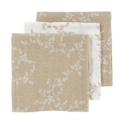 Meyco Branches Hydrophilic Diapers Sand 3 Pieces